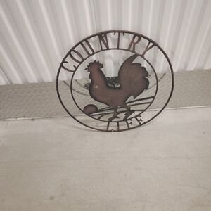 Country Life Rooster Wall Decor - Brown